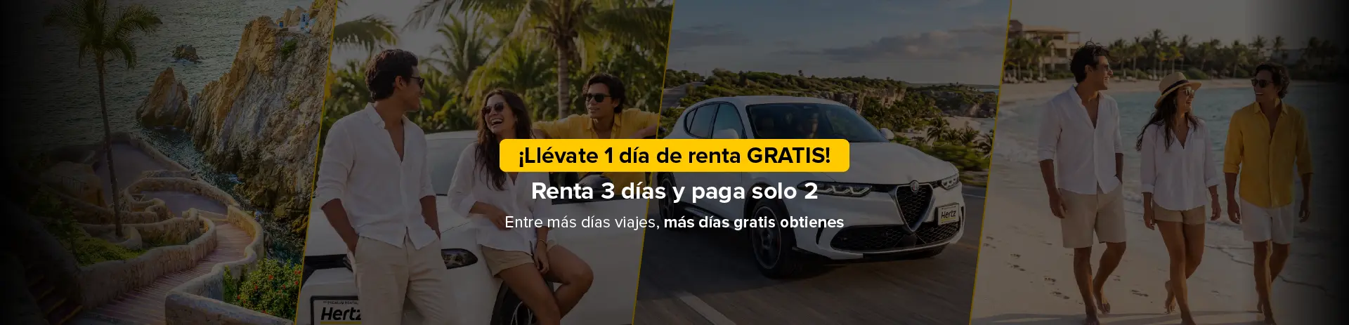 Renta un auto por 3 días y paga solo 2