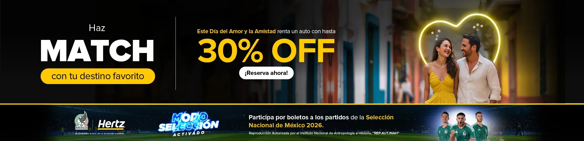 ¡Renta un auto en San Valentín!