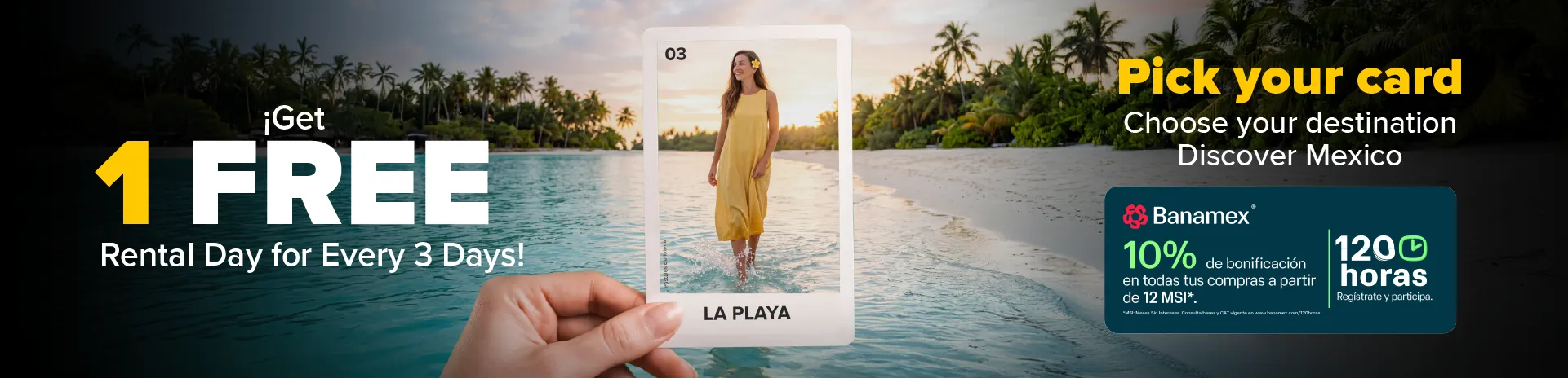 Enjoy 3-for-2 on your reservations and shout, “Lotería!"
