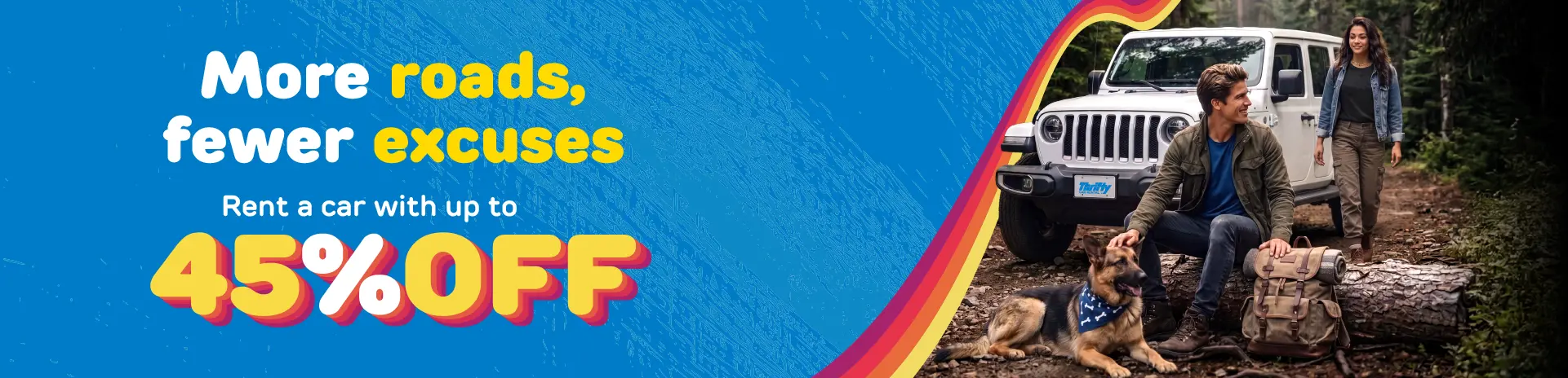 Travel from north to south. With Thrifty, there are no limits.