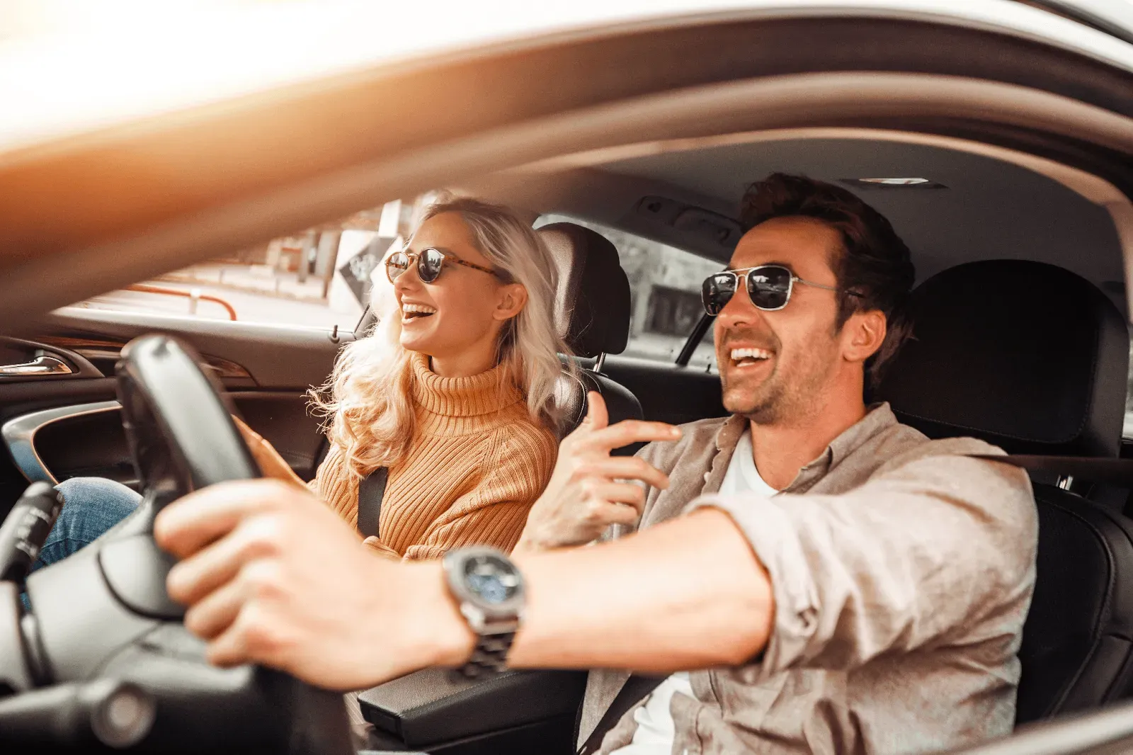 couple in car