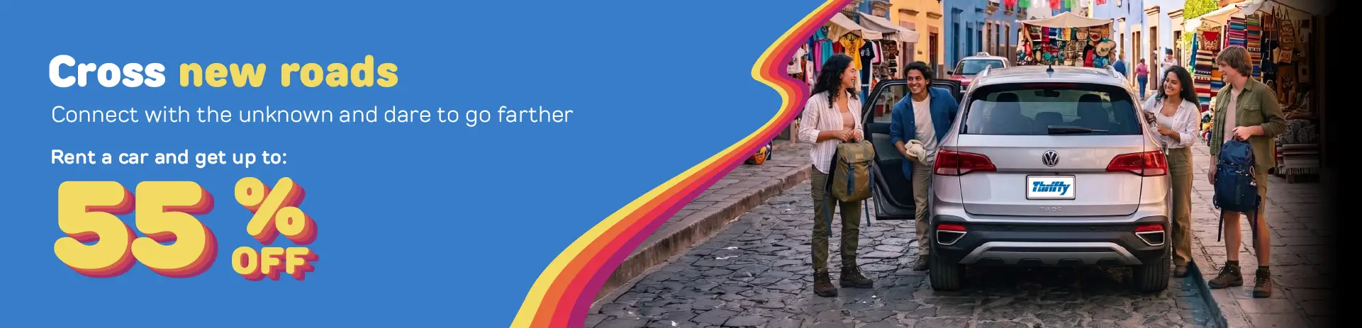 Travel from north to south. With Thrifty, there are no limits.