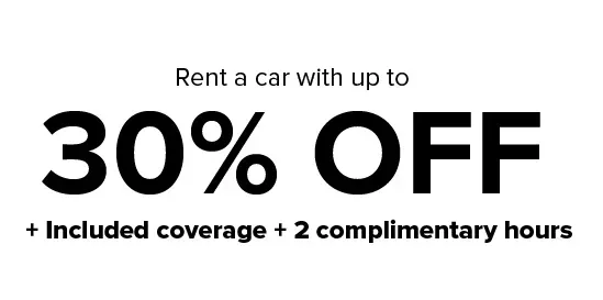 Rent a car and enjoy your favorite destinations.